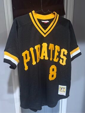 Mitchell & Ness Willie Stargell Pittsburgh Pirates jersey Black & Gold Mesh.